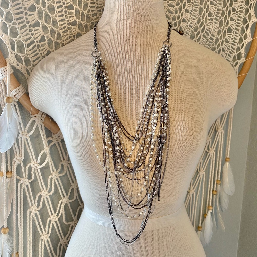 Black & Silver Layered Necklace